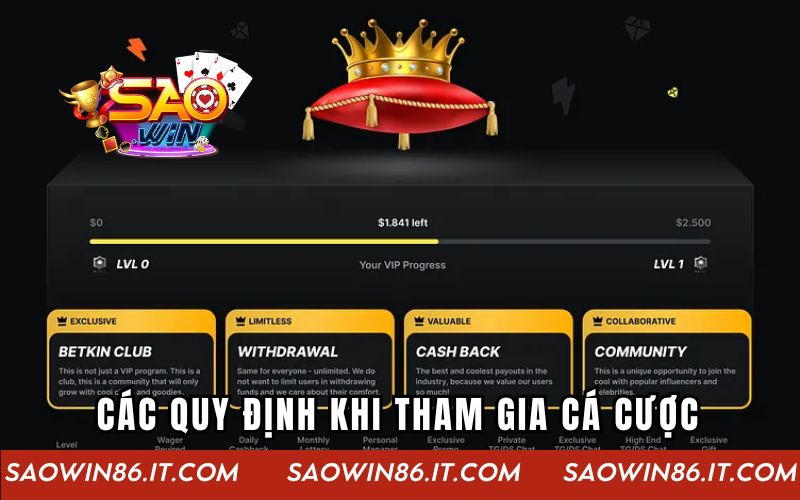 Các quy định khi tham gia cá cược